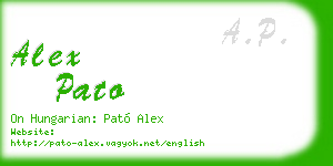 alex pato business card